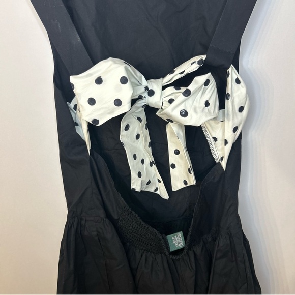*NWT* Wild Fable Black Sleeveless Dress with White Polka Dot Open Back, Medium - Picture 6 of 10